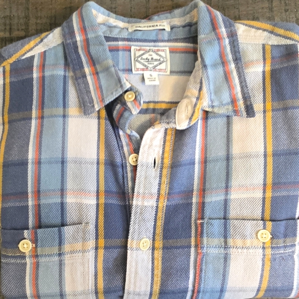 Lucky Brand Brushed Knit Plaid Men's Shirt